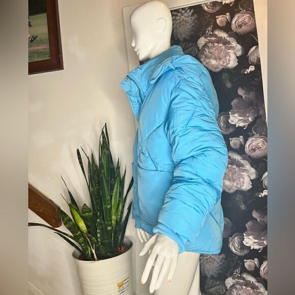 New Free People Blue Emmy Swing Puffer Jacket - Picture 7 of 9